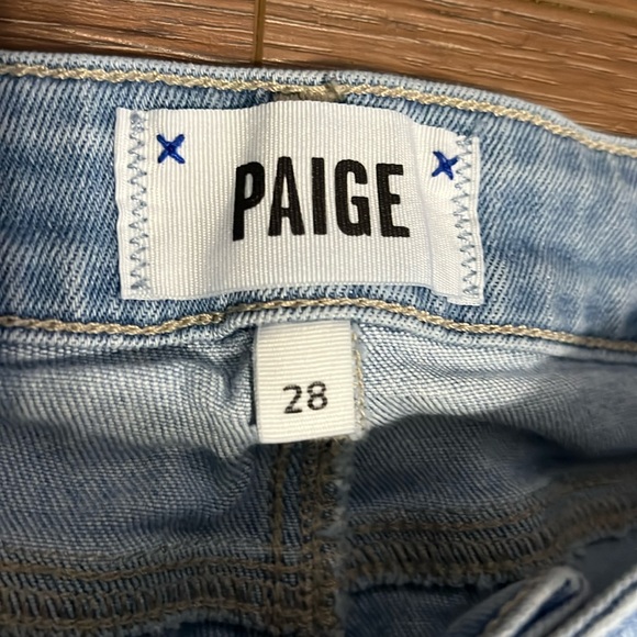 Paige Skyline Ankle Peg Light Blue distressed jeans Size 28 photo measurements - Picture 3 of 11